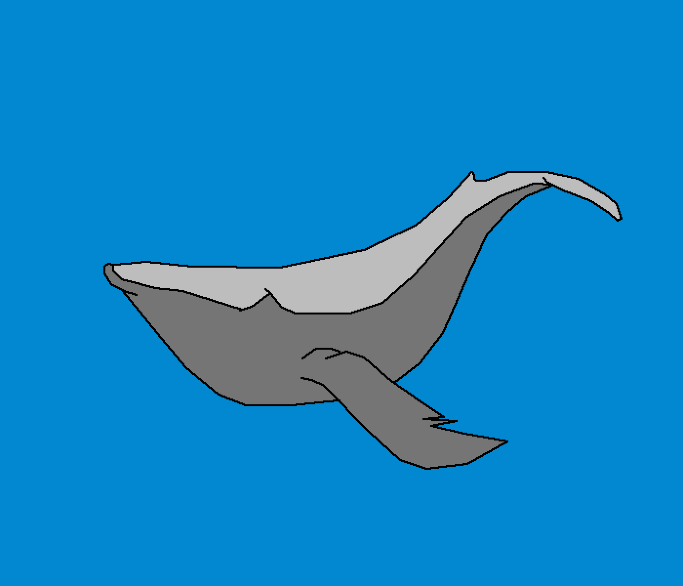Pixilart Whale swimming by mehhhhh