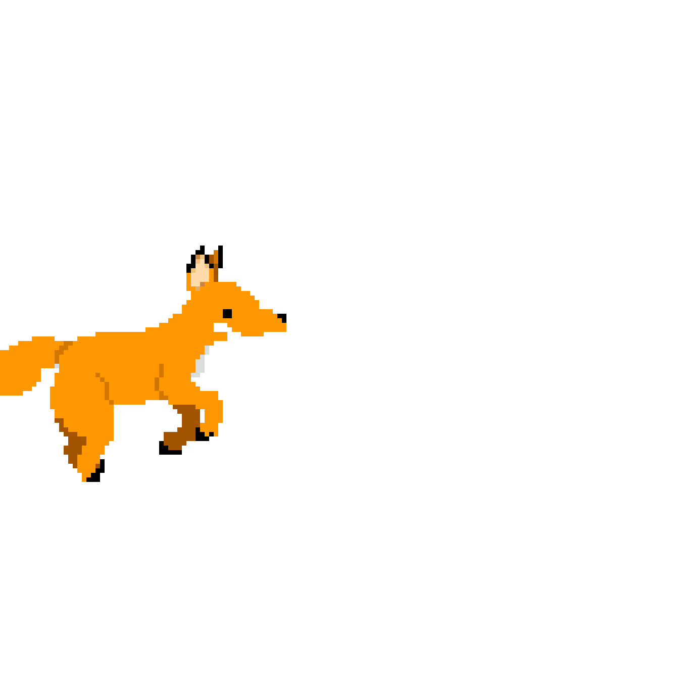 Pixilart Fox jumping by SpicyGinger01