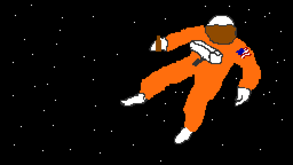 Pixilart orange astronaut by Profile54