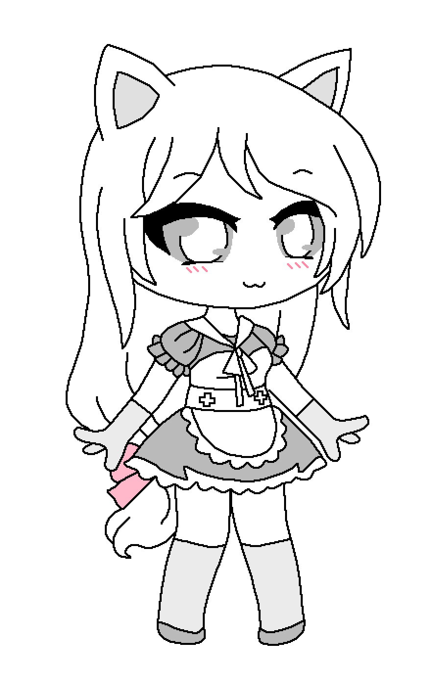 Pixilart Gacha Cat Baseeee by kaitokid