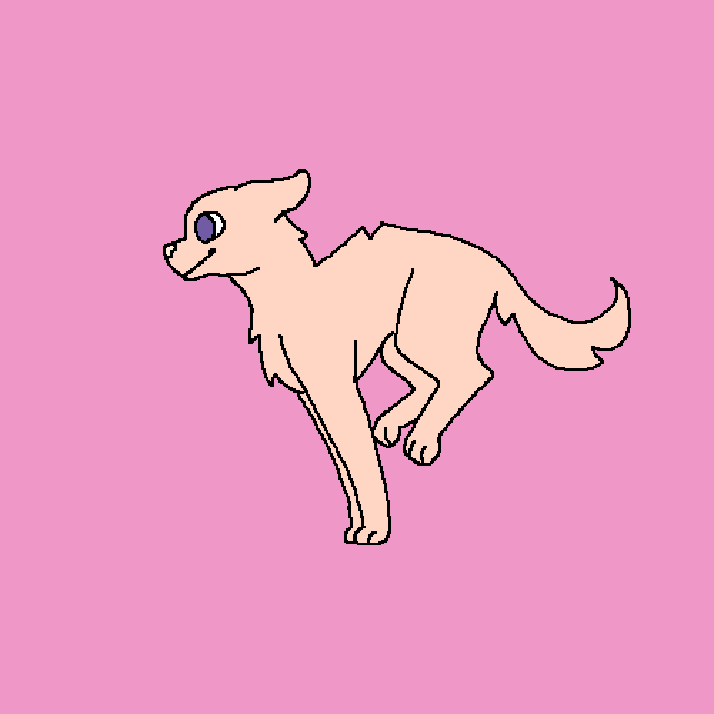 Edición Dog running Herramienta gratuita de dibujo en línea de pixel