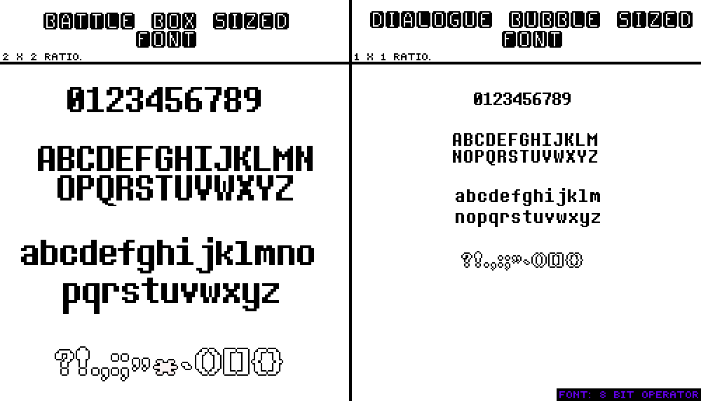 Editing UT 8 Bit Operator Font Generator. (V3) Free online pixel art