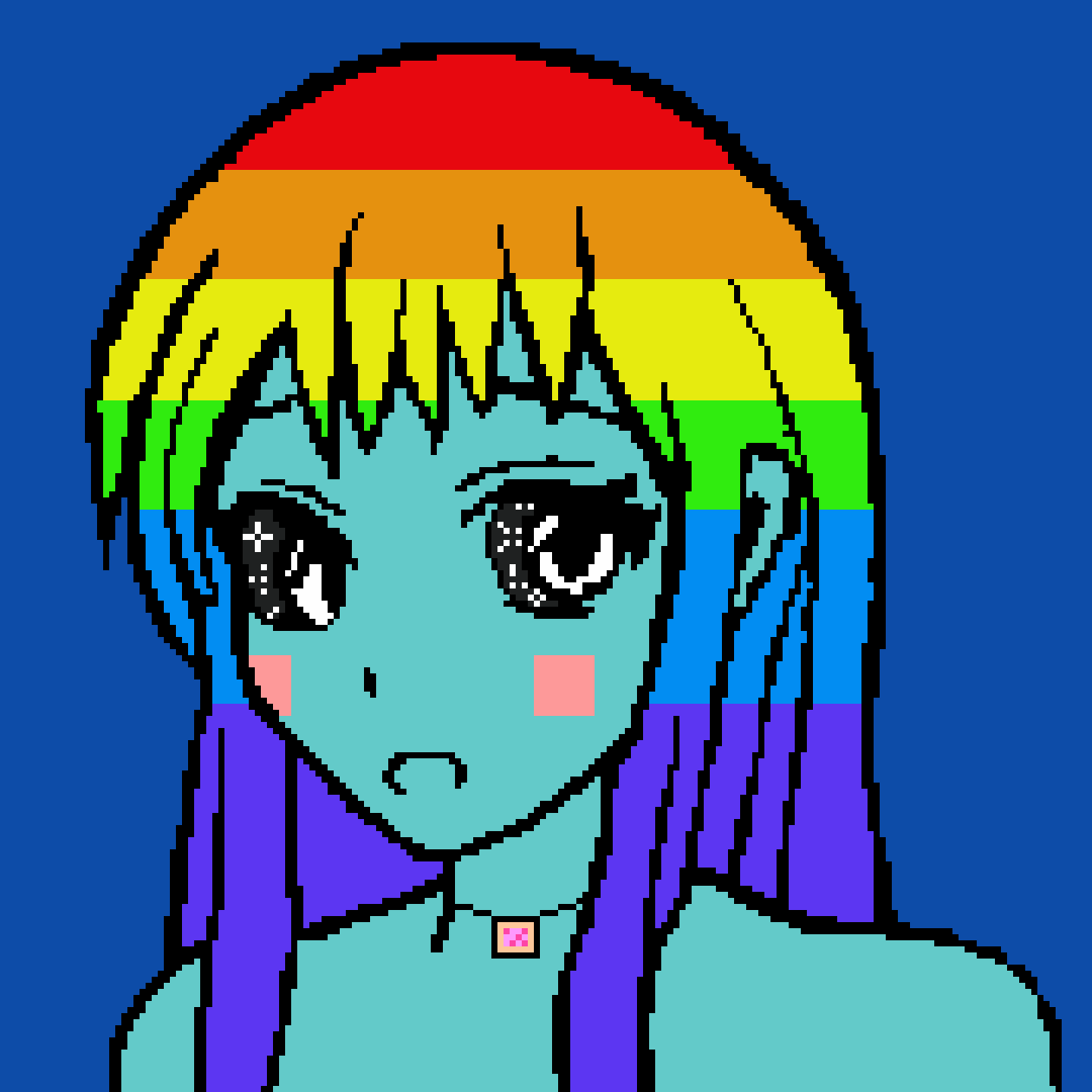 Pixilart Glitch Nyan Cat Girl Gif by 295531