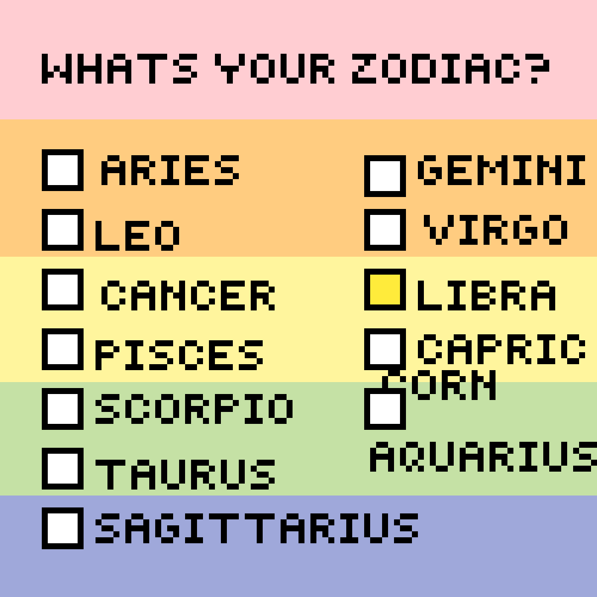 Pixilart what zodiac sign are you by LoveKaren