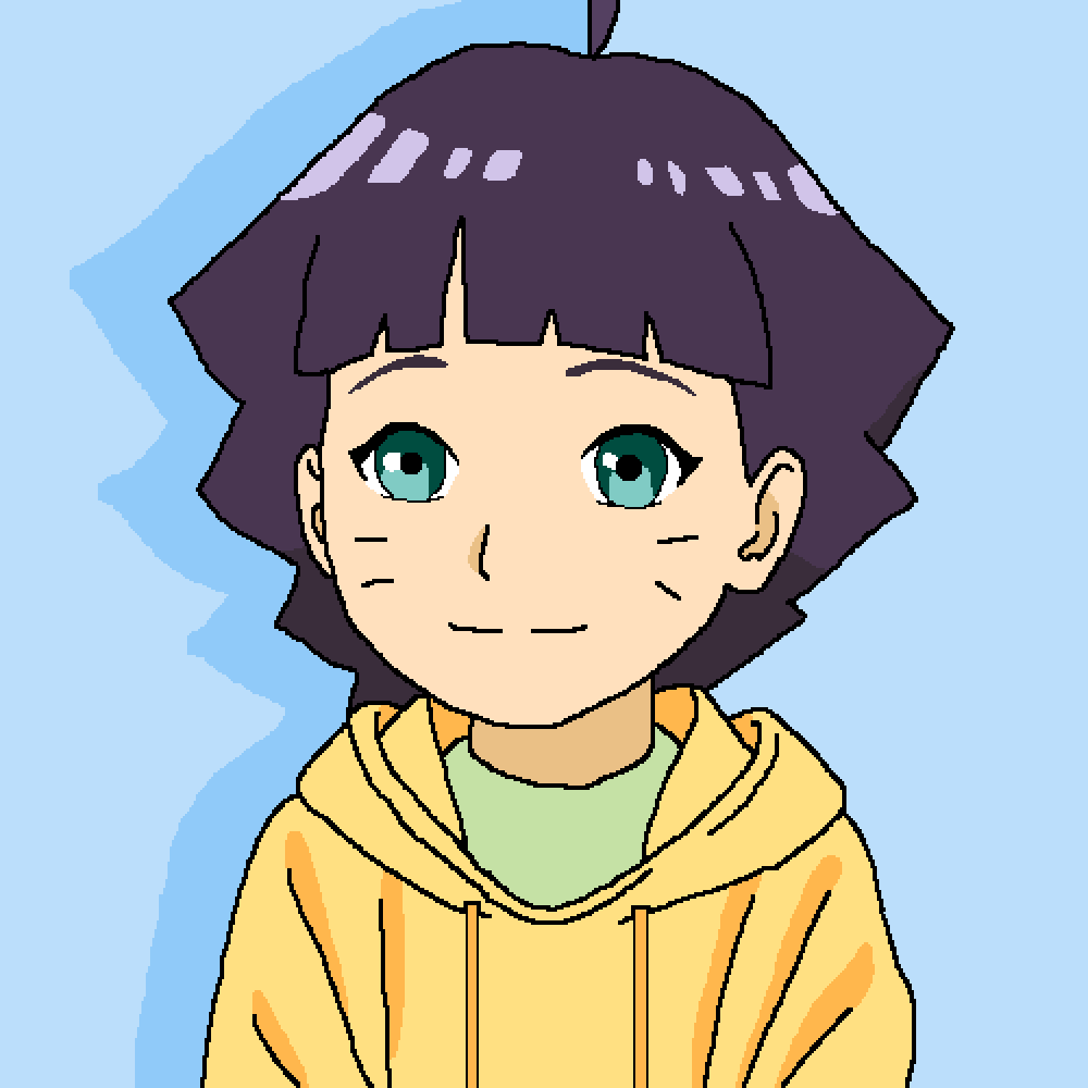Pixilart Himawari Uzumaki by DinomiteNo1
