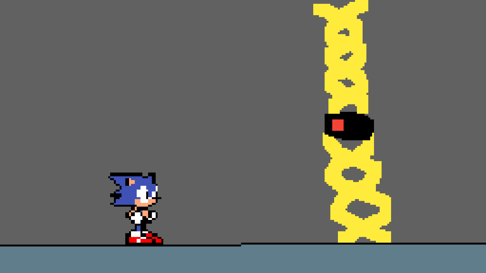 Pixilart sonic vs yellow devil by Joshthehedge