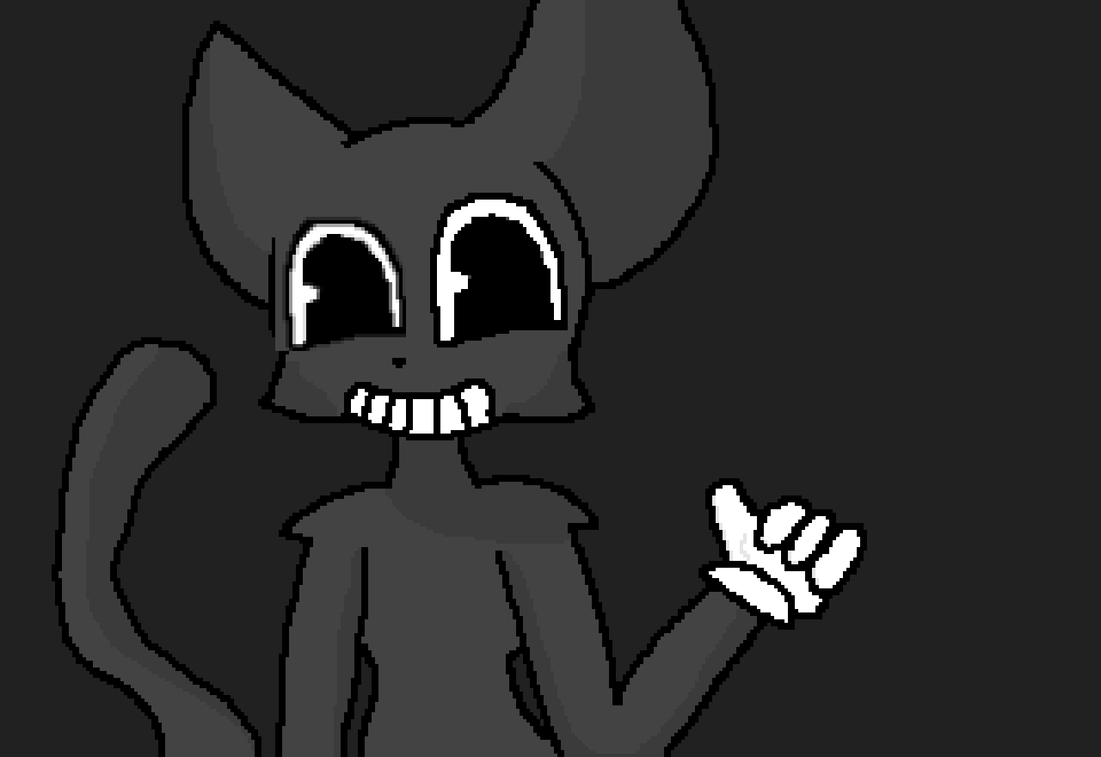 Scary Cartoon Cat Gif