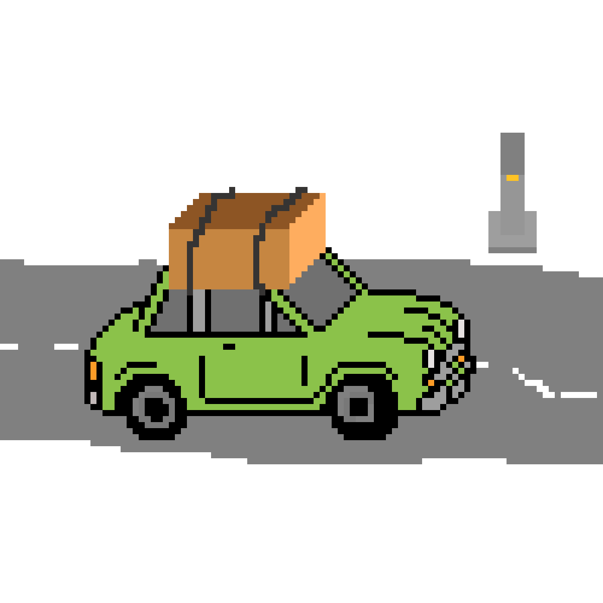 Pixilart mr. beans car driving by bluemoon