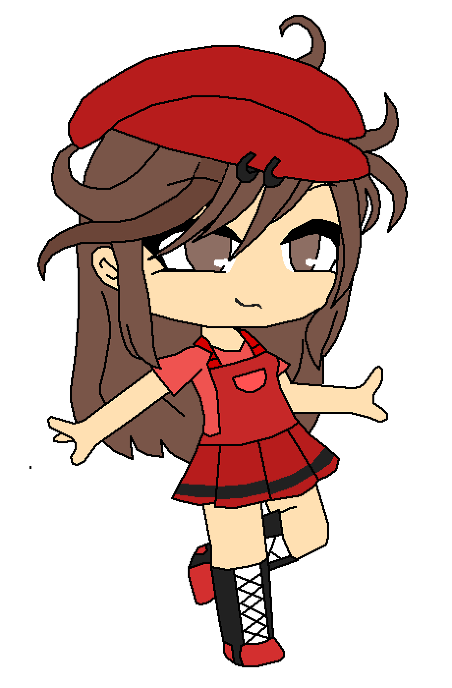 Pixilart red girl by Iamgachagirl