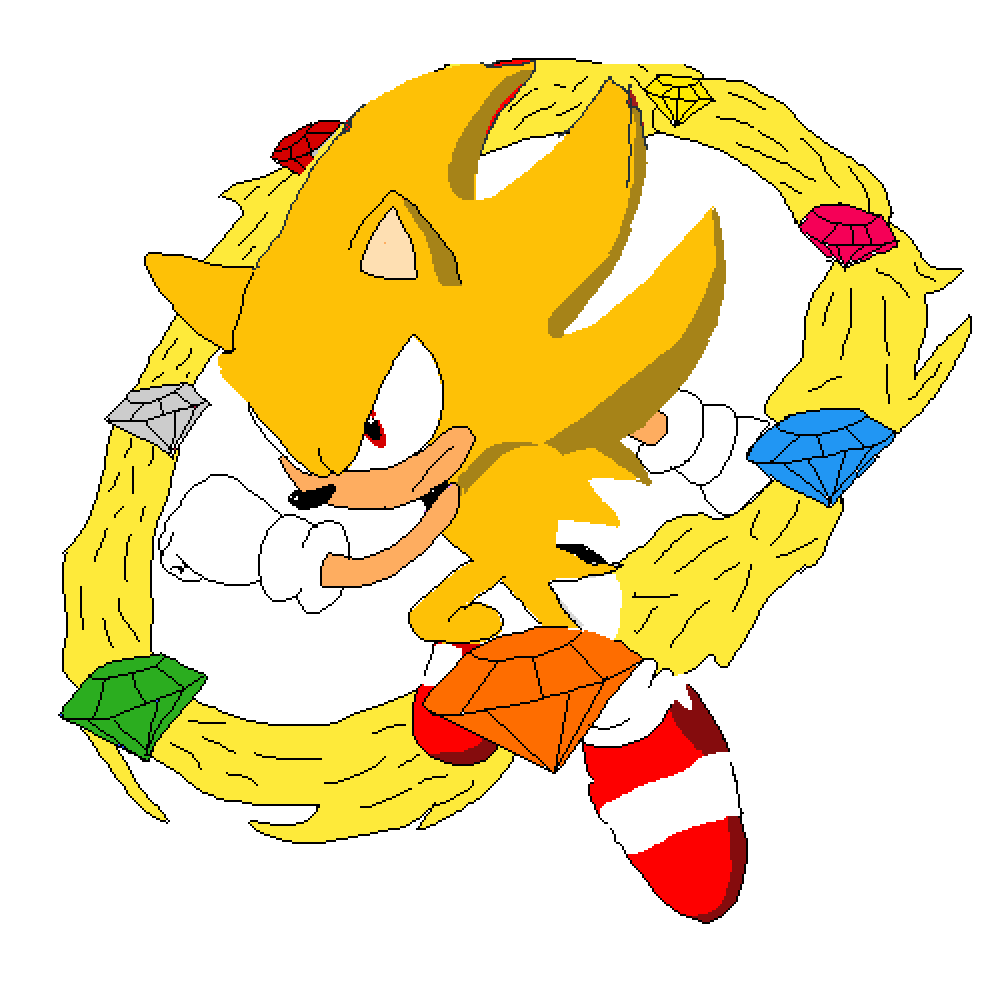 Pixilart Super Sonic by SonicGamer