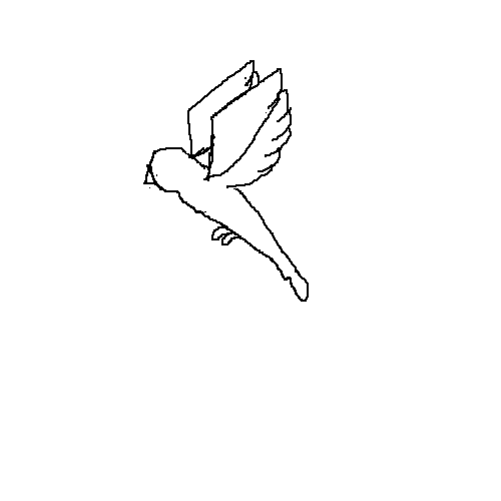 Pixilart Bird flying base by CHUCKINKING