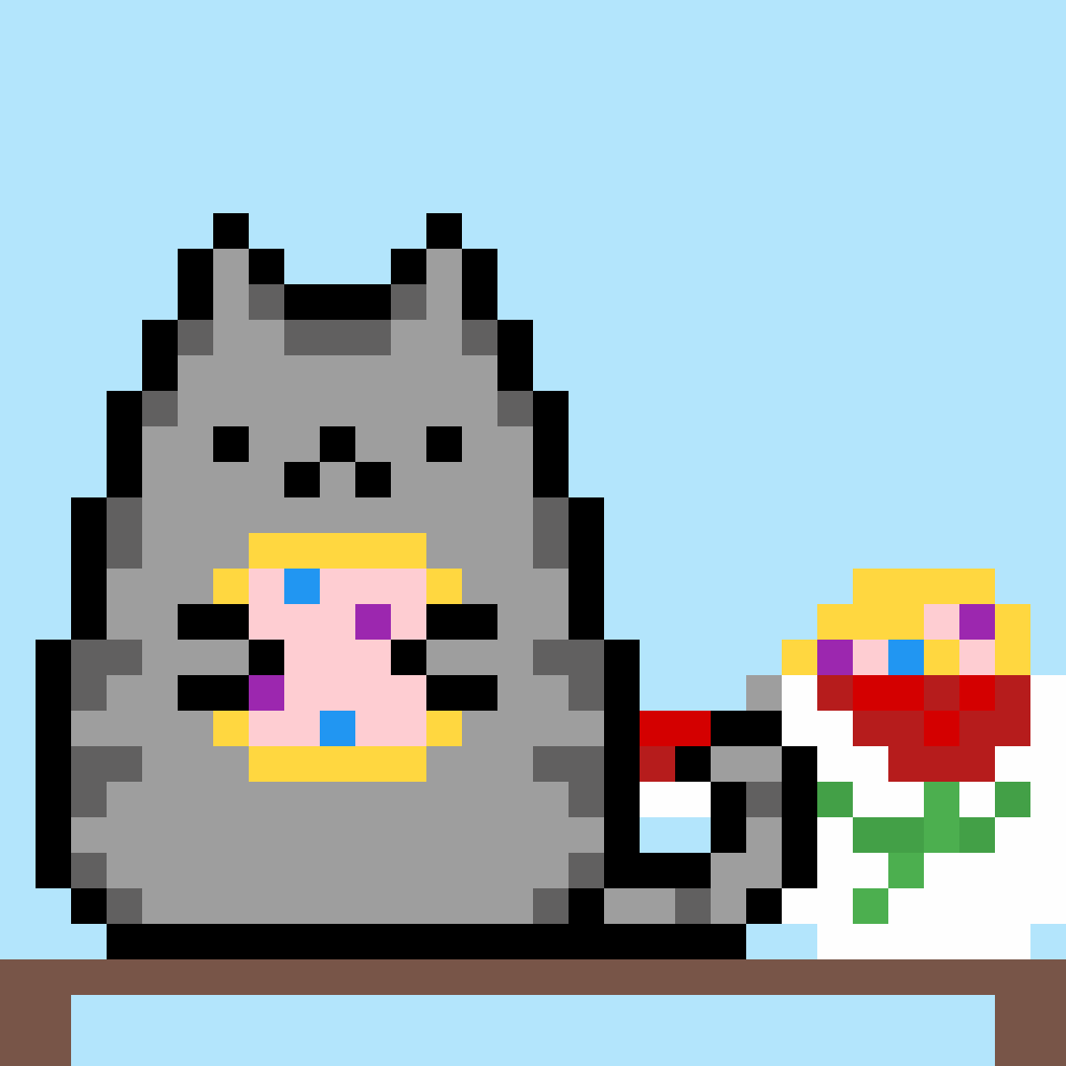 Pixilart Cat eating cookie gif by PhoenixQueen041