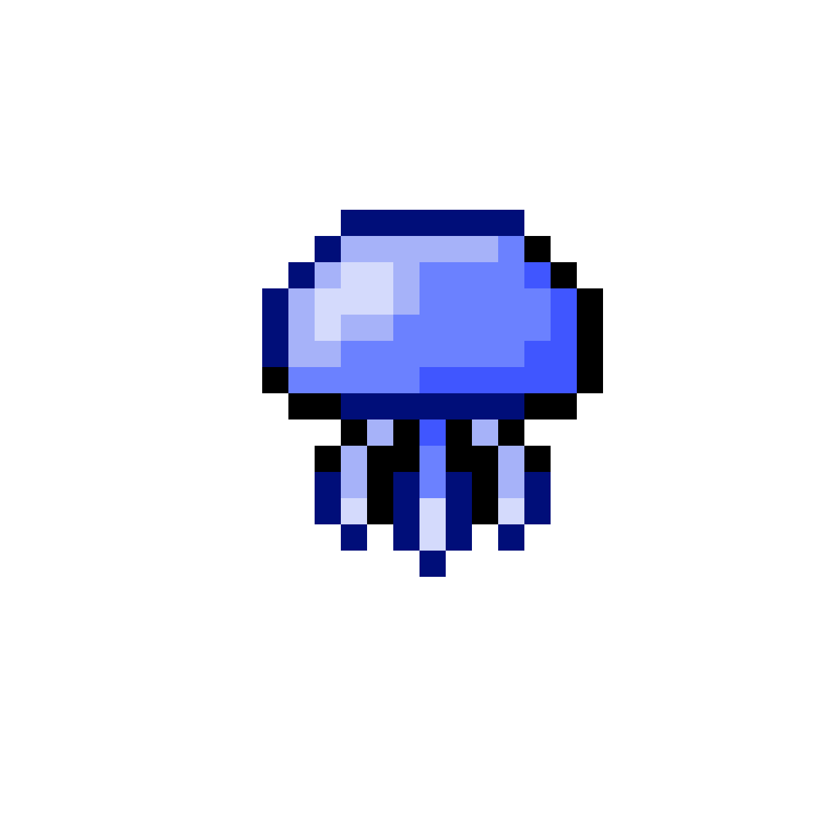 Pixilart Terraria Blue Jellyfish by LordVortech