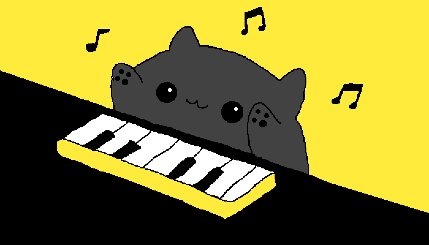 dvadsať uľahčiť múka piano cat gif Dobrý priateľ ofset krmivo