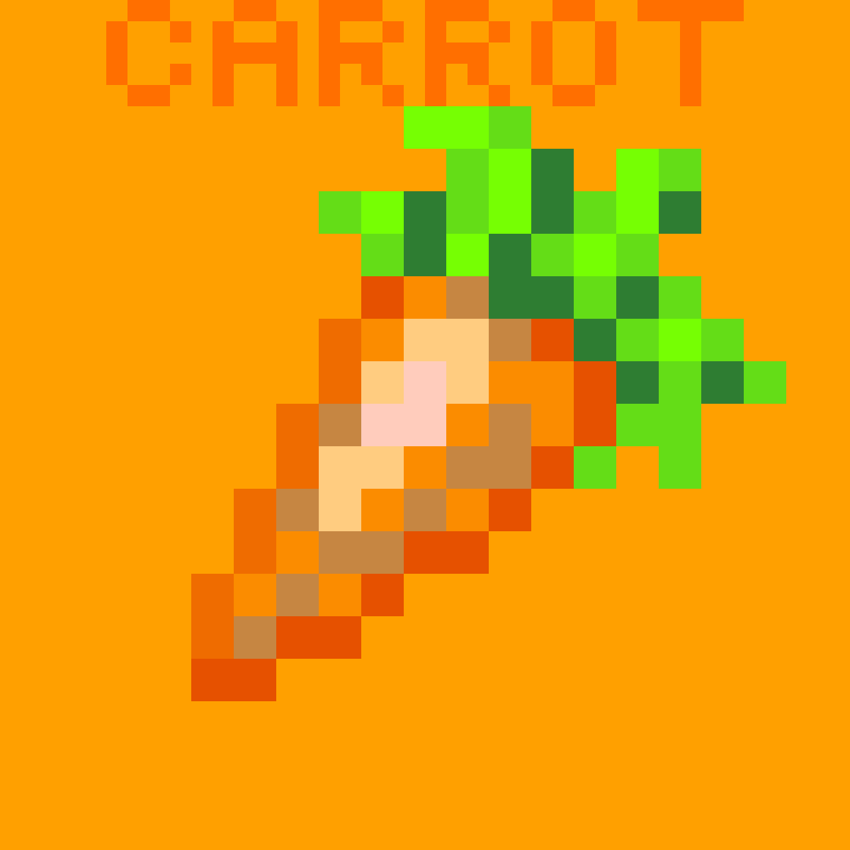 Minecraft Carrot Pixel Art