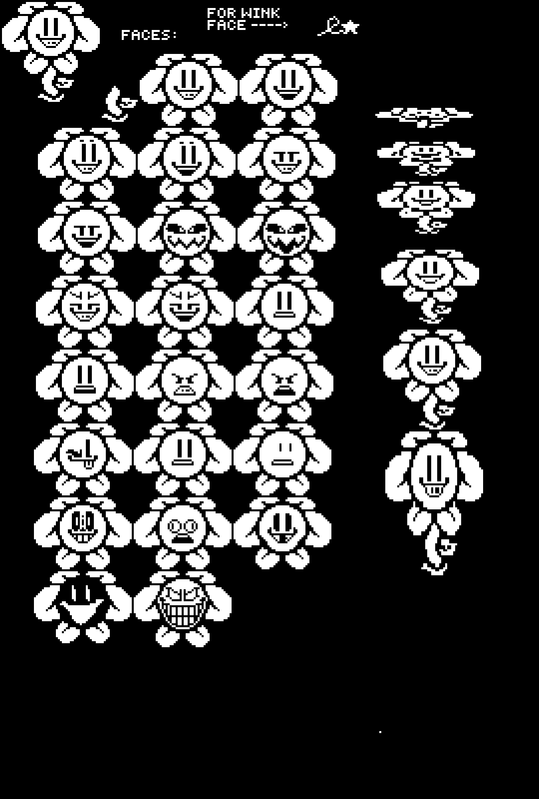 Pixilart flowey sprite sheet wip by FallenAu