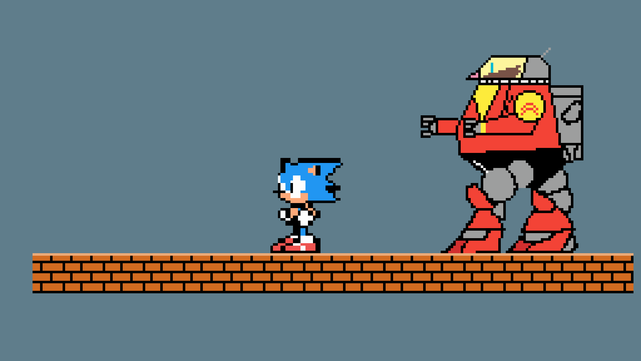 Pixilart death egg robot battle by Joshthehedge