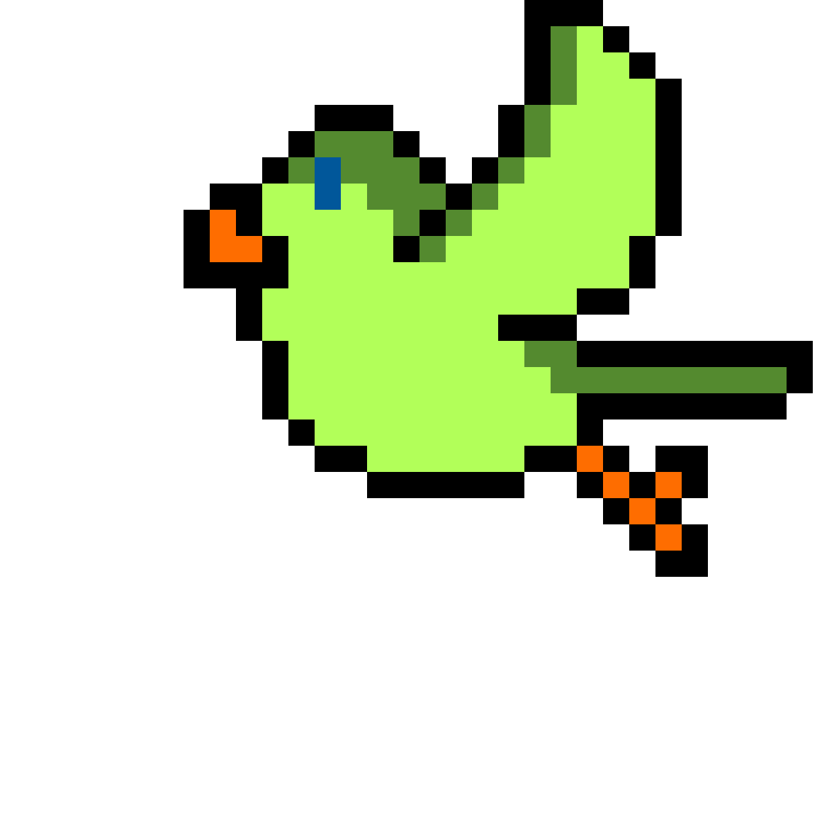 Pixilart Green bird by theatrio