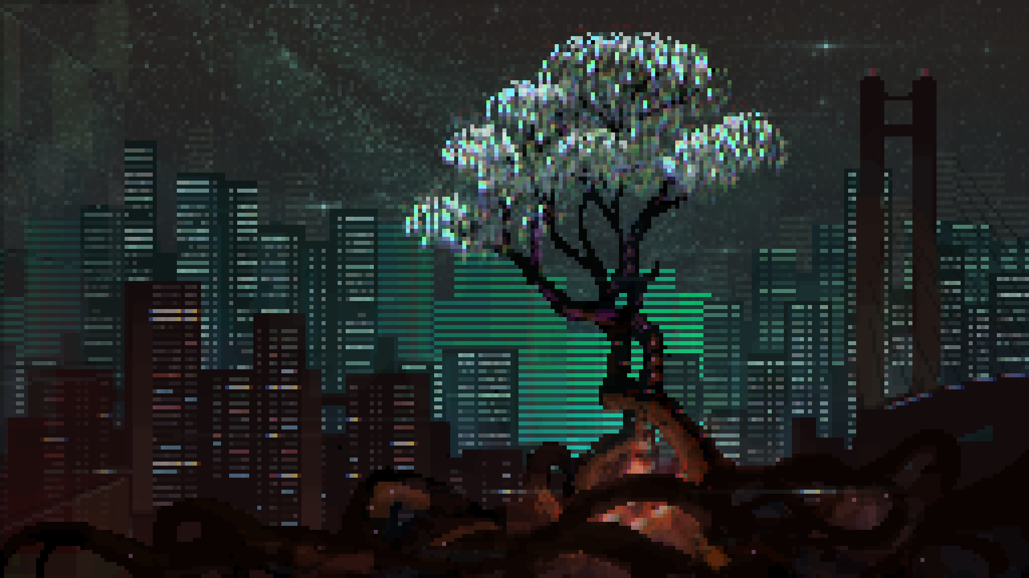 Pixilart concrete jungle by Vikson