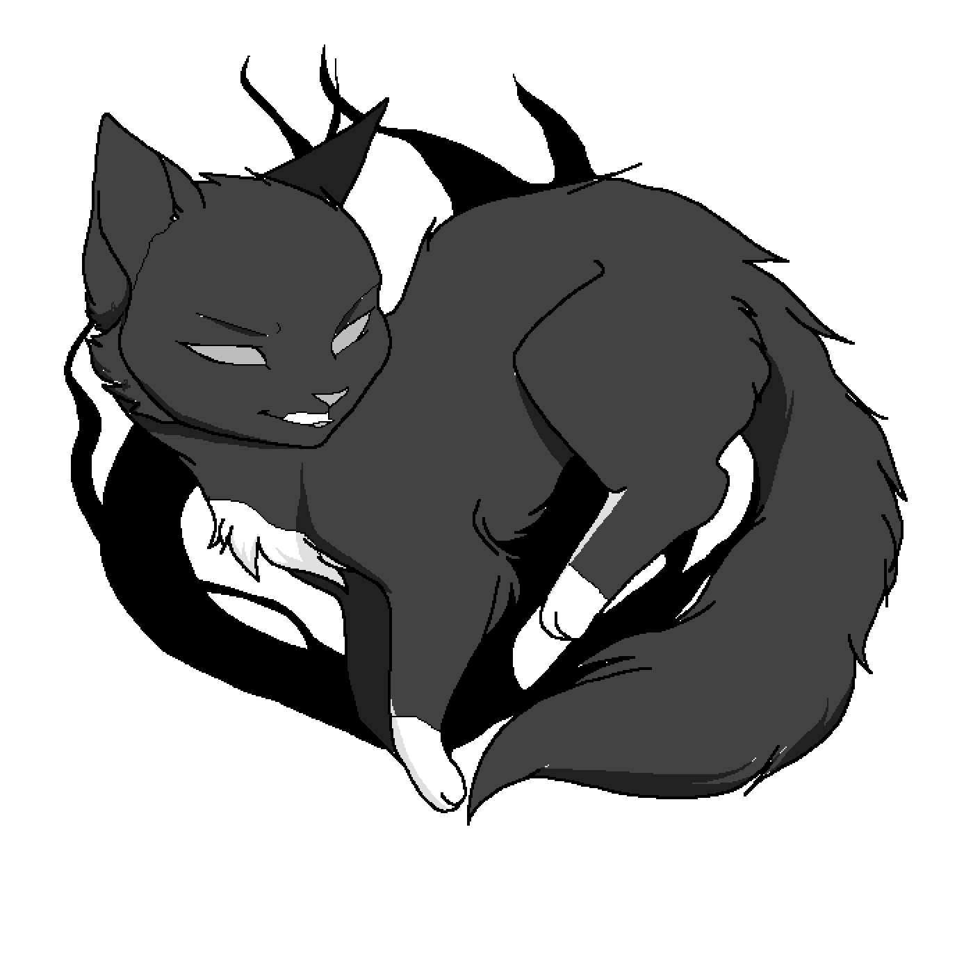 Pixilart my cat is evil now by raventhefurr