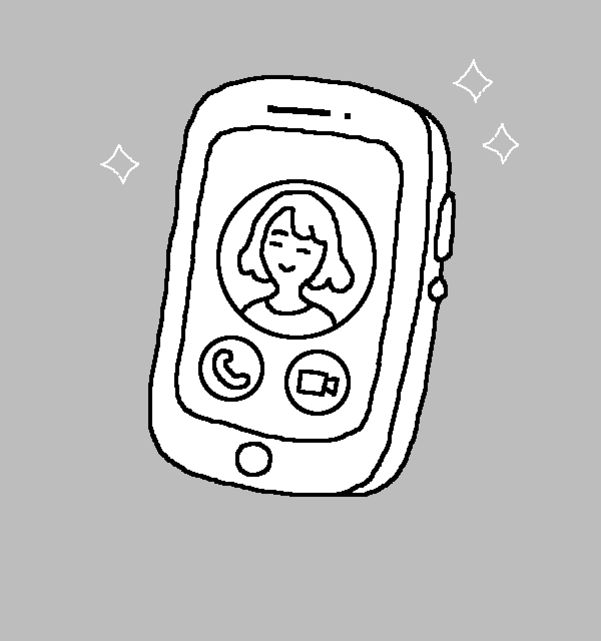 Pixilart kawaii phone by aestheticzone