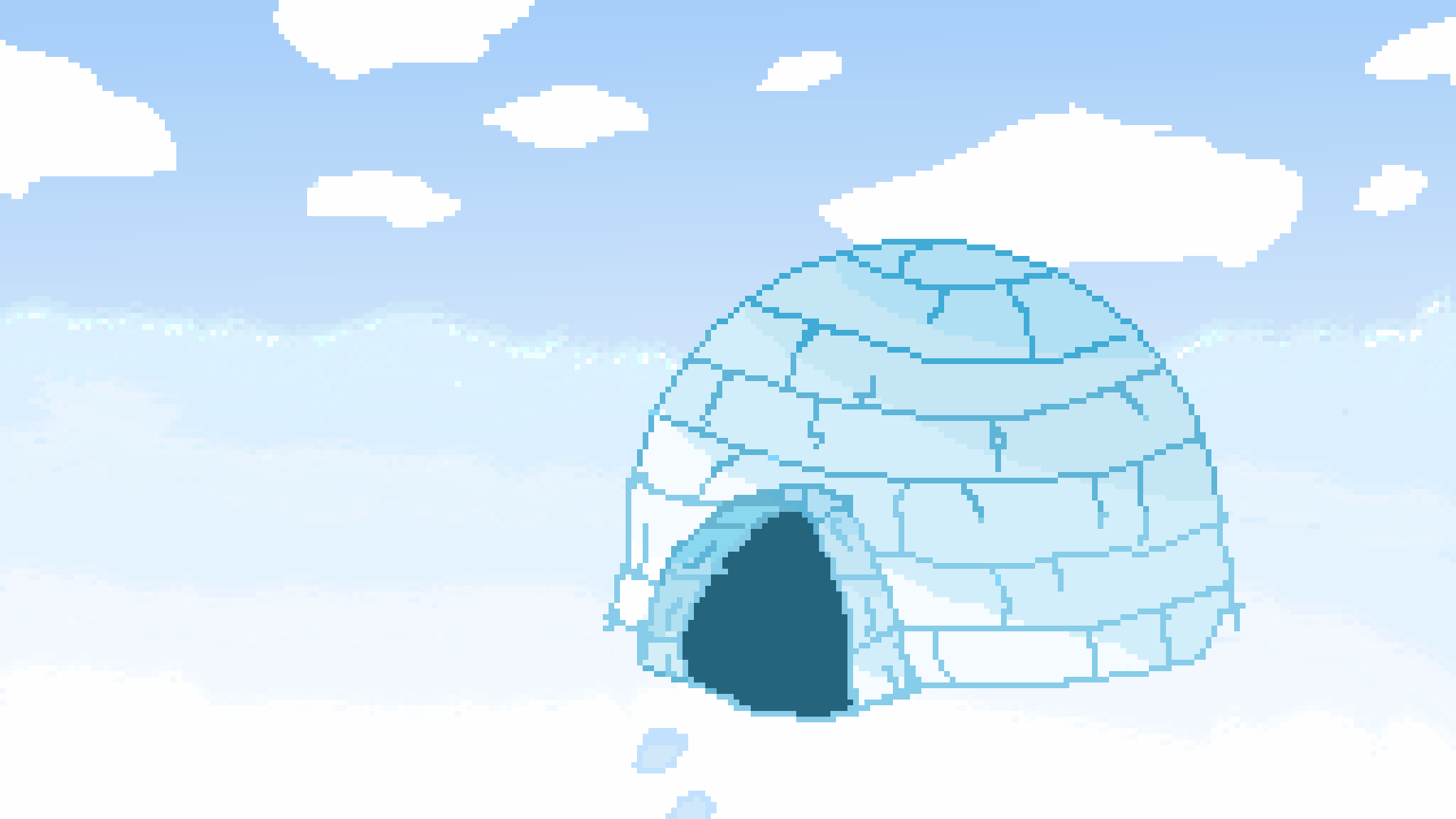 Pixilart Igloo by Snowdrop