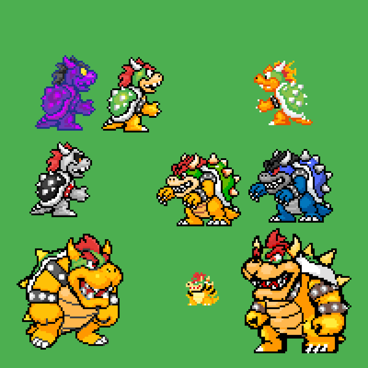 Pixilart All my Bowser stamps by MrBowser