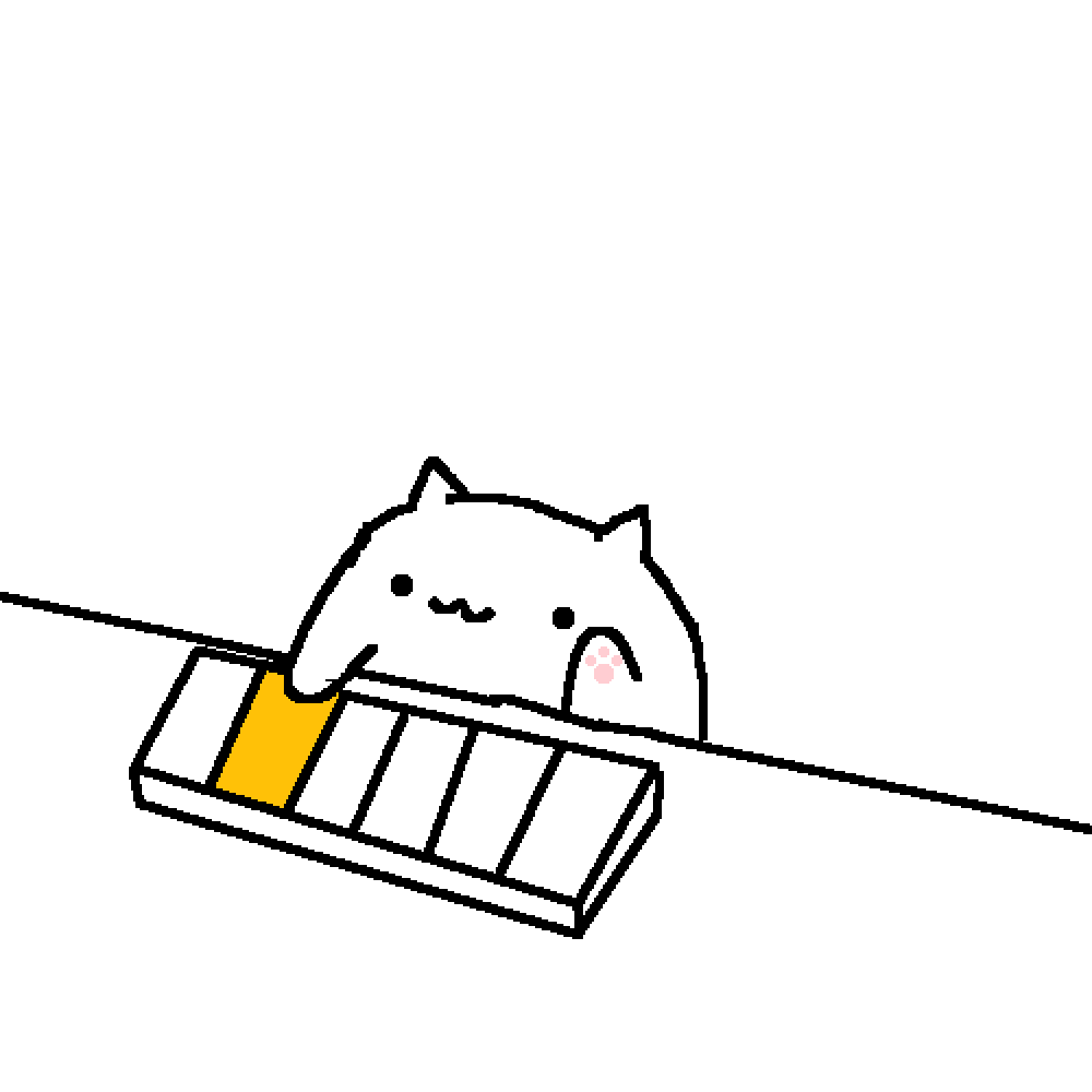 Pixilart bongo cat (piano version) by Pika