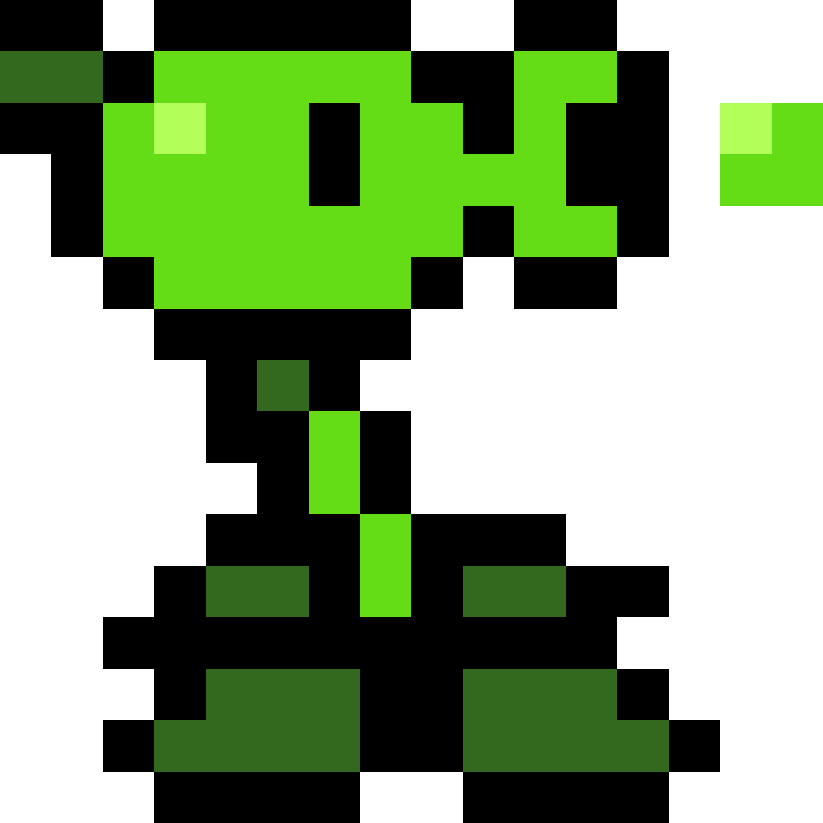 Pixilart Peashooter 16 x 16 by Musical970Boy