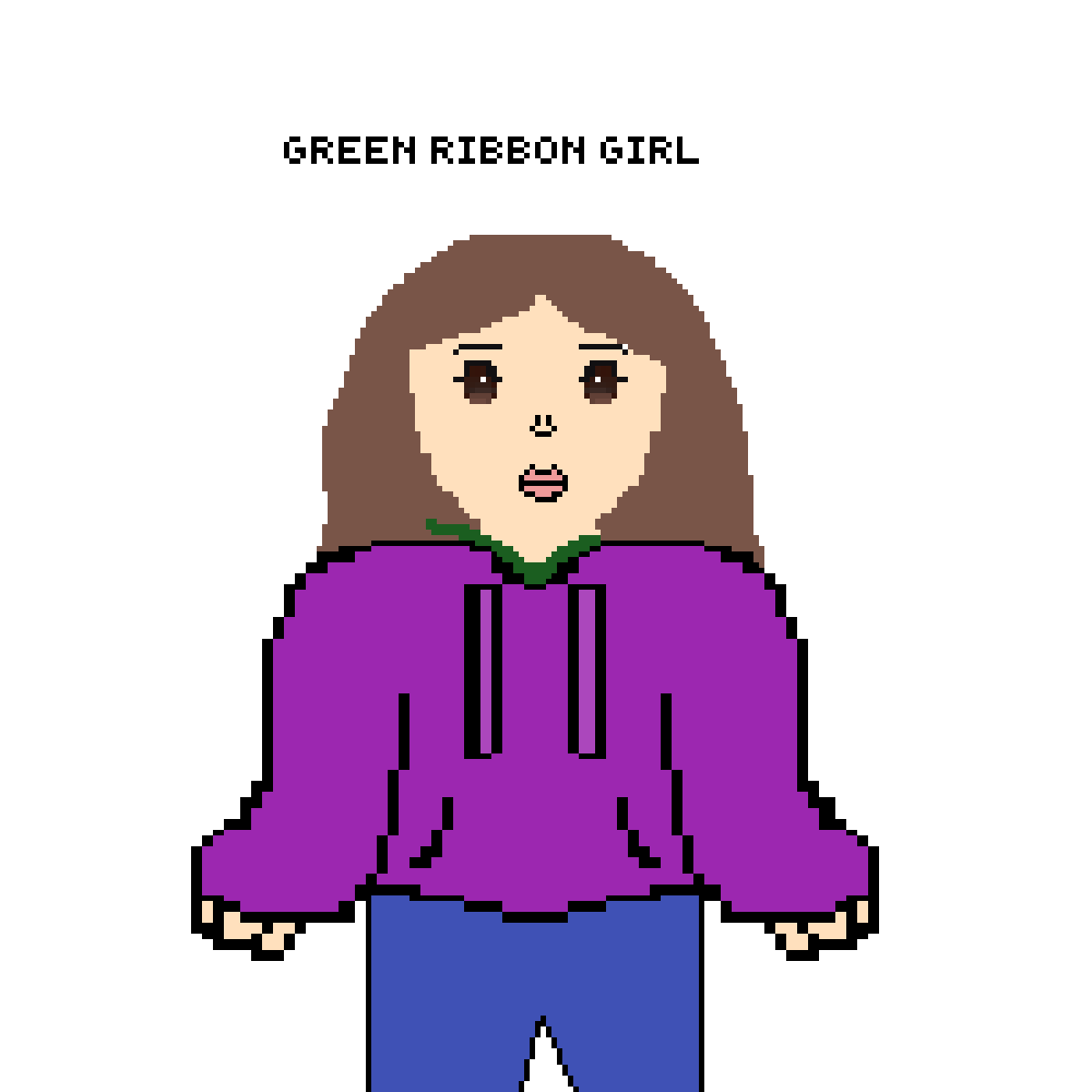 Pixilart The Green Ribbon Girl by LolbitLen