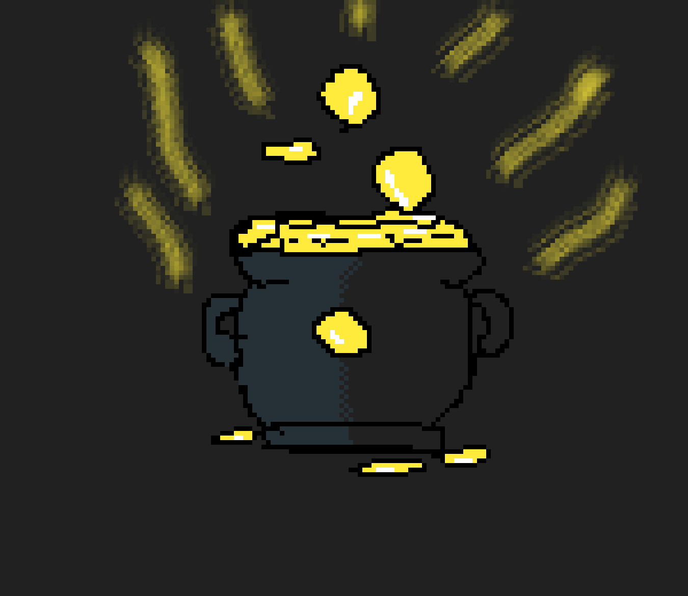 Pixilart shiny gold pot by atobin0002