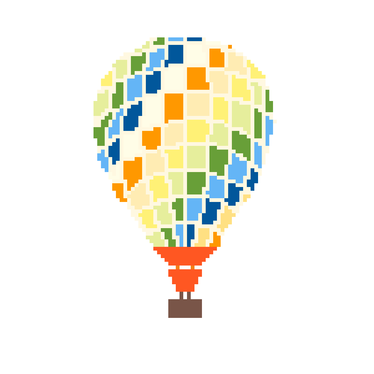 Editing BTS young forever hot air balloon Free online pixel art