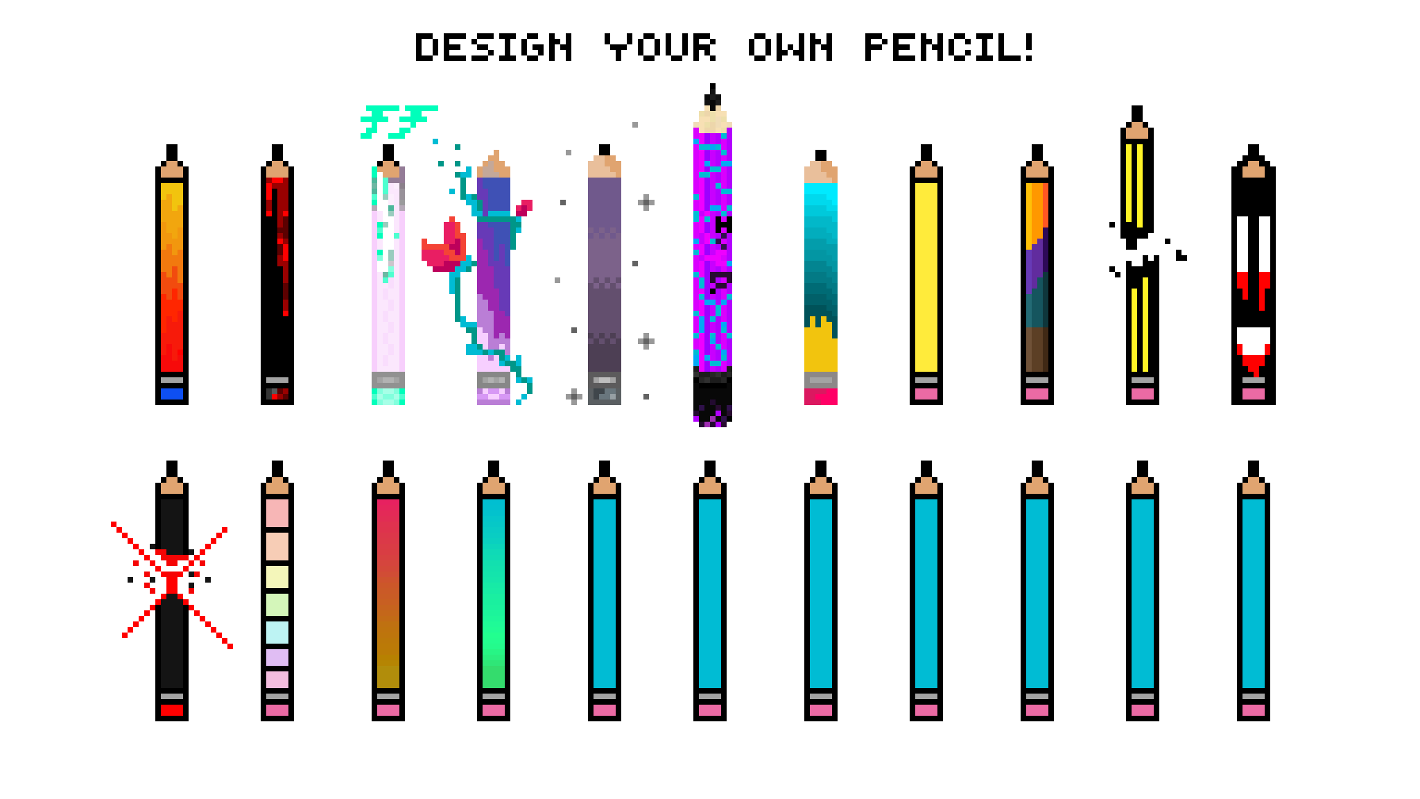 Editing design your own pencil Free online pixel art drawing tool