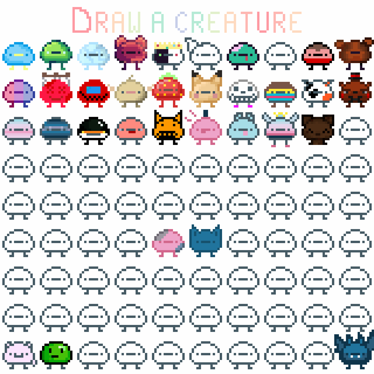 Pixilart Cute Blobs by Plugmug