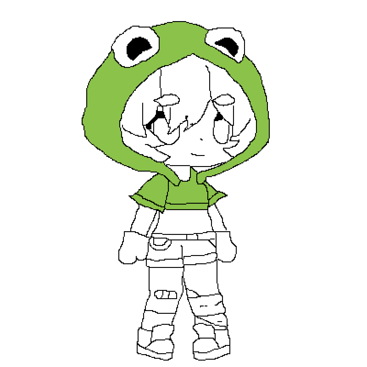 Pixilart Frog Gacha Base by GachaBases