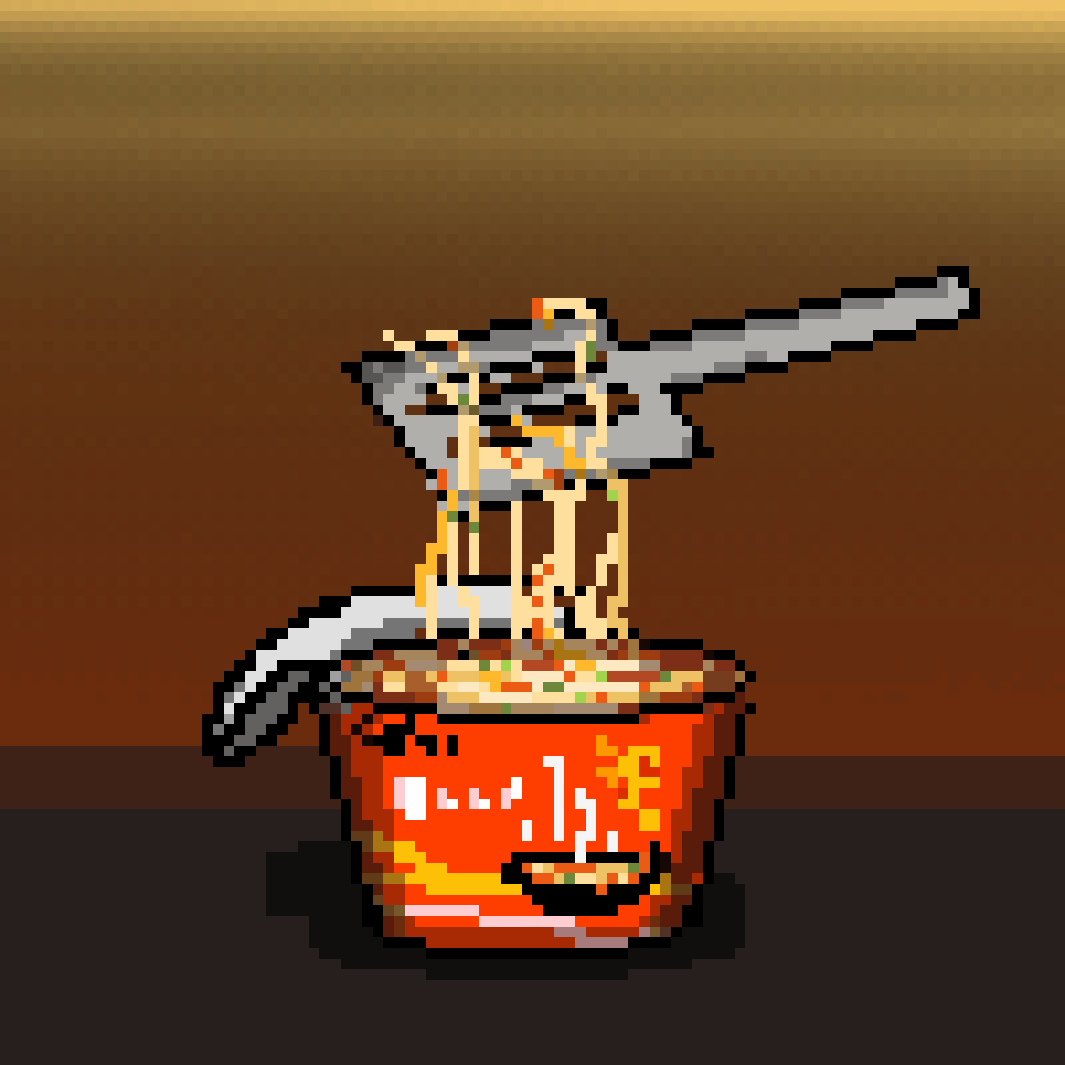Pixilart Spatula and Ramen by TurnTables