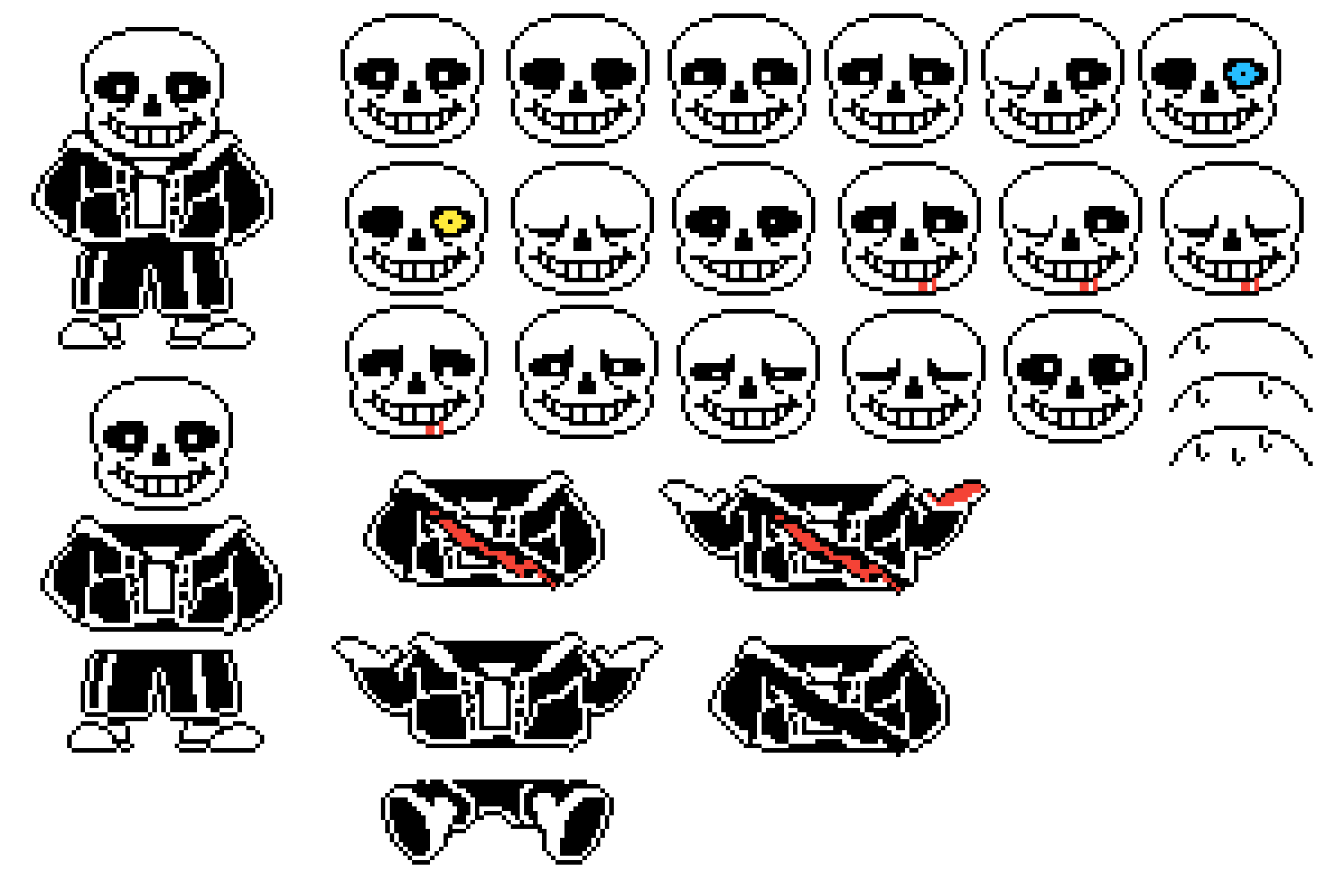 Pixilart og sans sprite sheet by BlueboxDude
