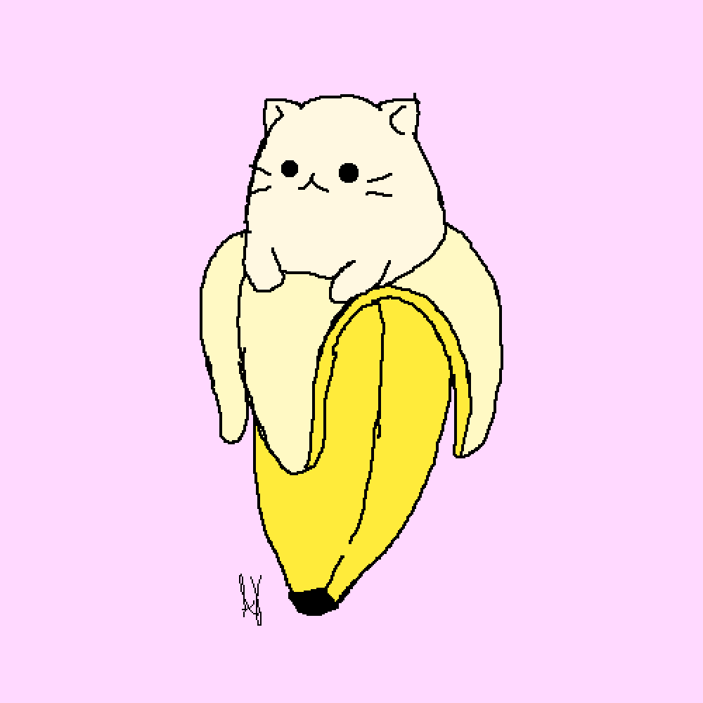 Pixilart Banana cat by Tinyhooman