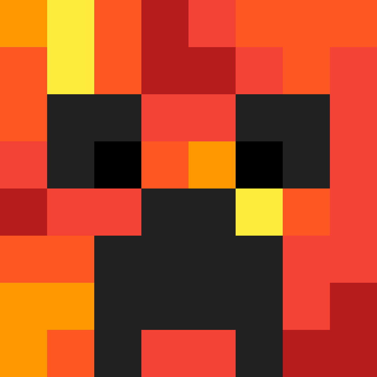 Pixilart Lava Creeper Head by Fireangel