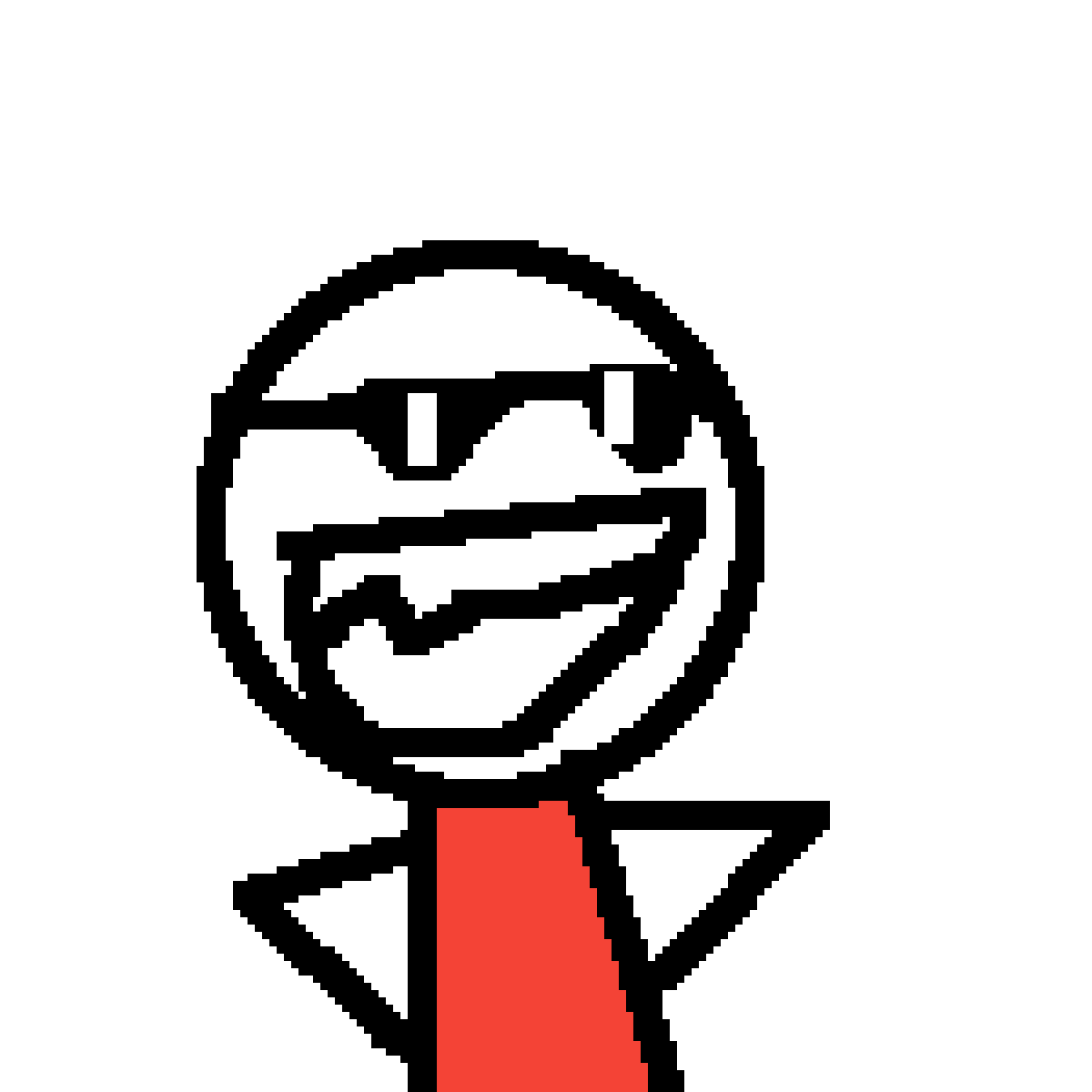 Pixilart Shiny glasses guy by BeanieBoi