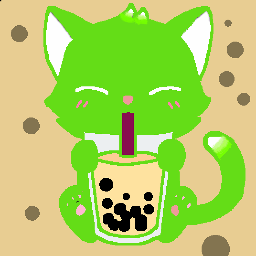 Pixilart cat deku drink boba by shotoTodorok1