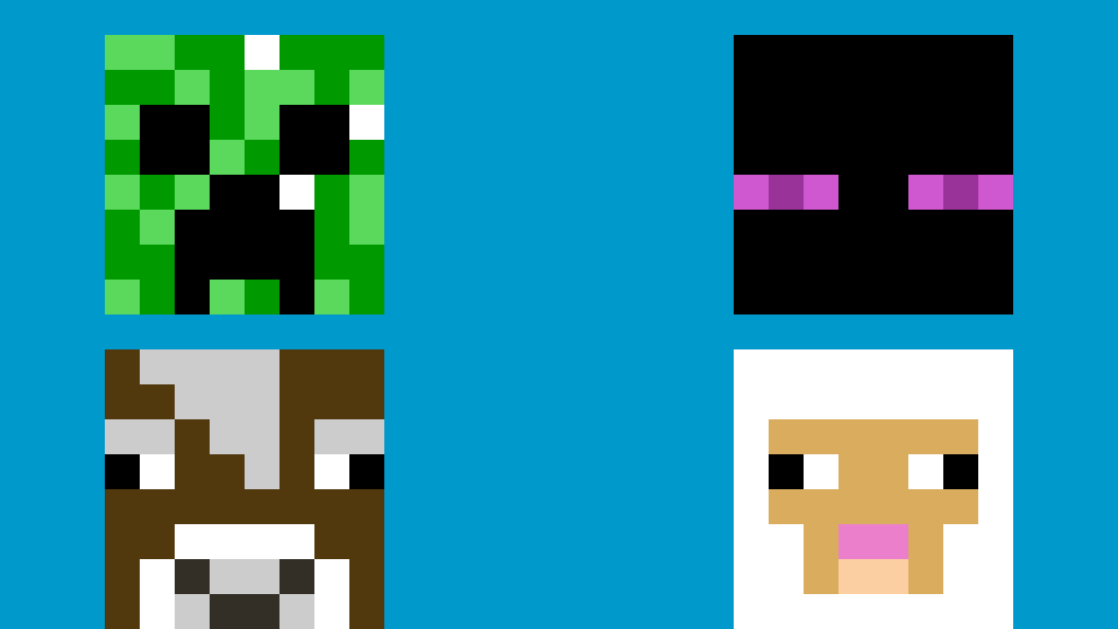 Pixilart Minecraft heads by Jgpunk7