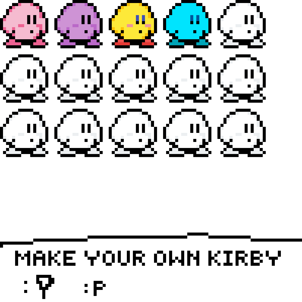 Pixilart make your own kirby by leosaki