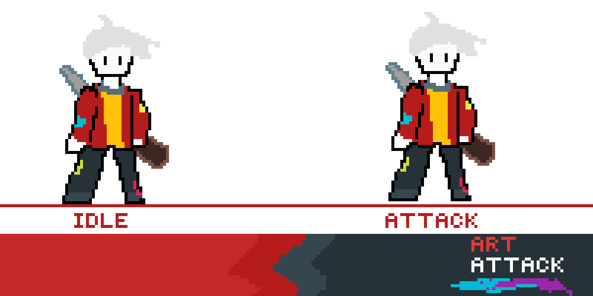 Pixilart Art attack WIP (fanart) by Osono