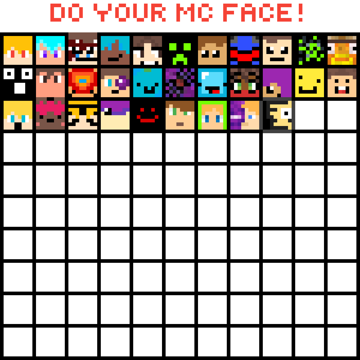 Editing Minecraft face Free online pixel art drawing tool Pixilart