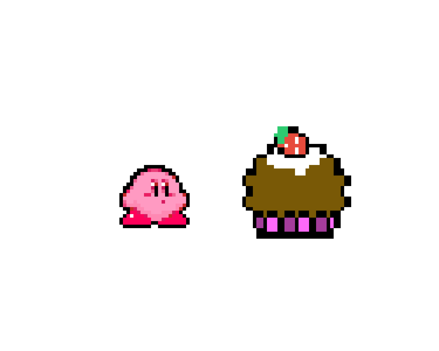 Pixilart Kirby eats a cake by yourlocalgeek