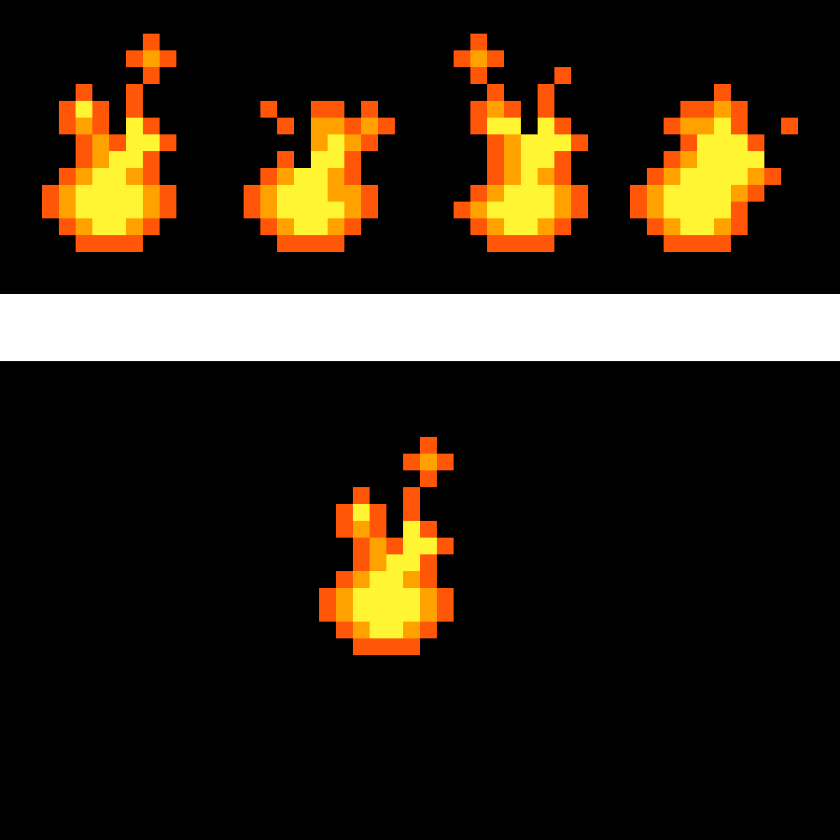 Pixilart Simple fire animation by Littleone831