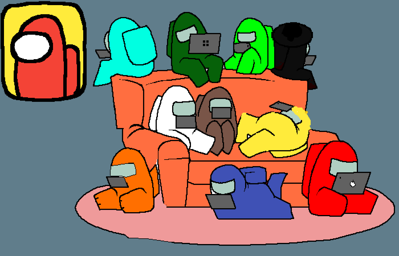 Editing among us on a couch Free online pixel art drawing tool Pixilart