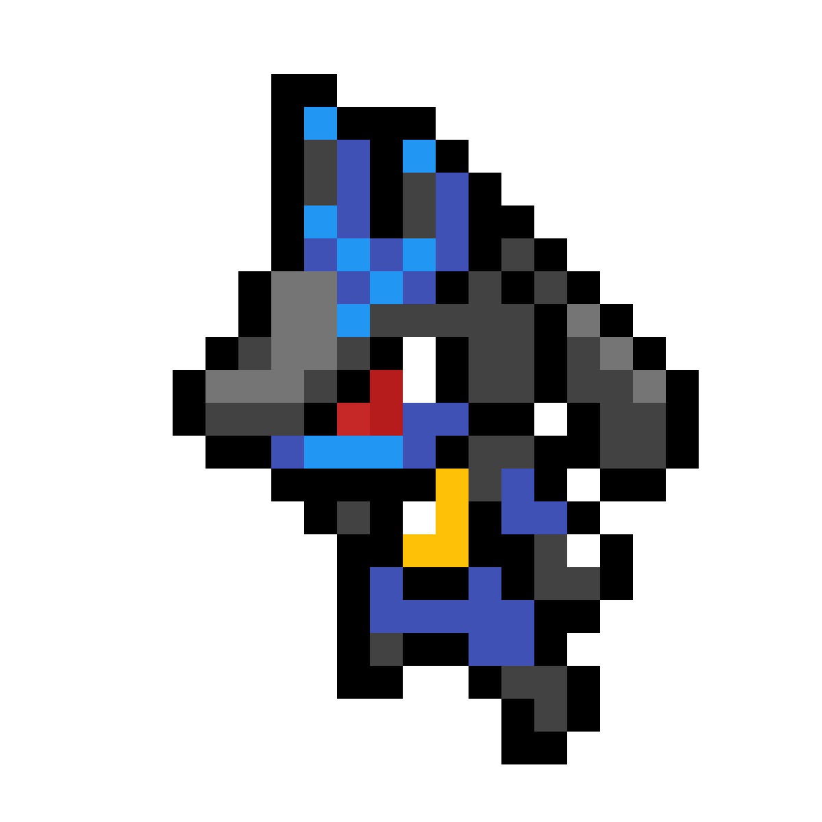 Editing 8Bit Lucario Free online pixel art drawing tool Pixilart
