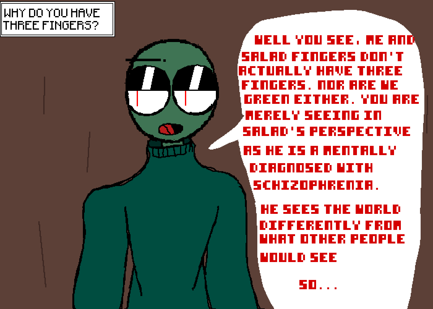 Episode 21 Ask Salad Fingers And Glass Brother Pixilart Comics